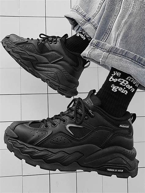 chunky black sneakers
